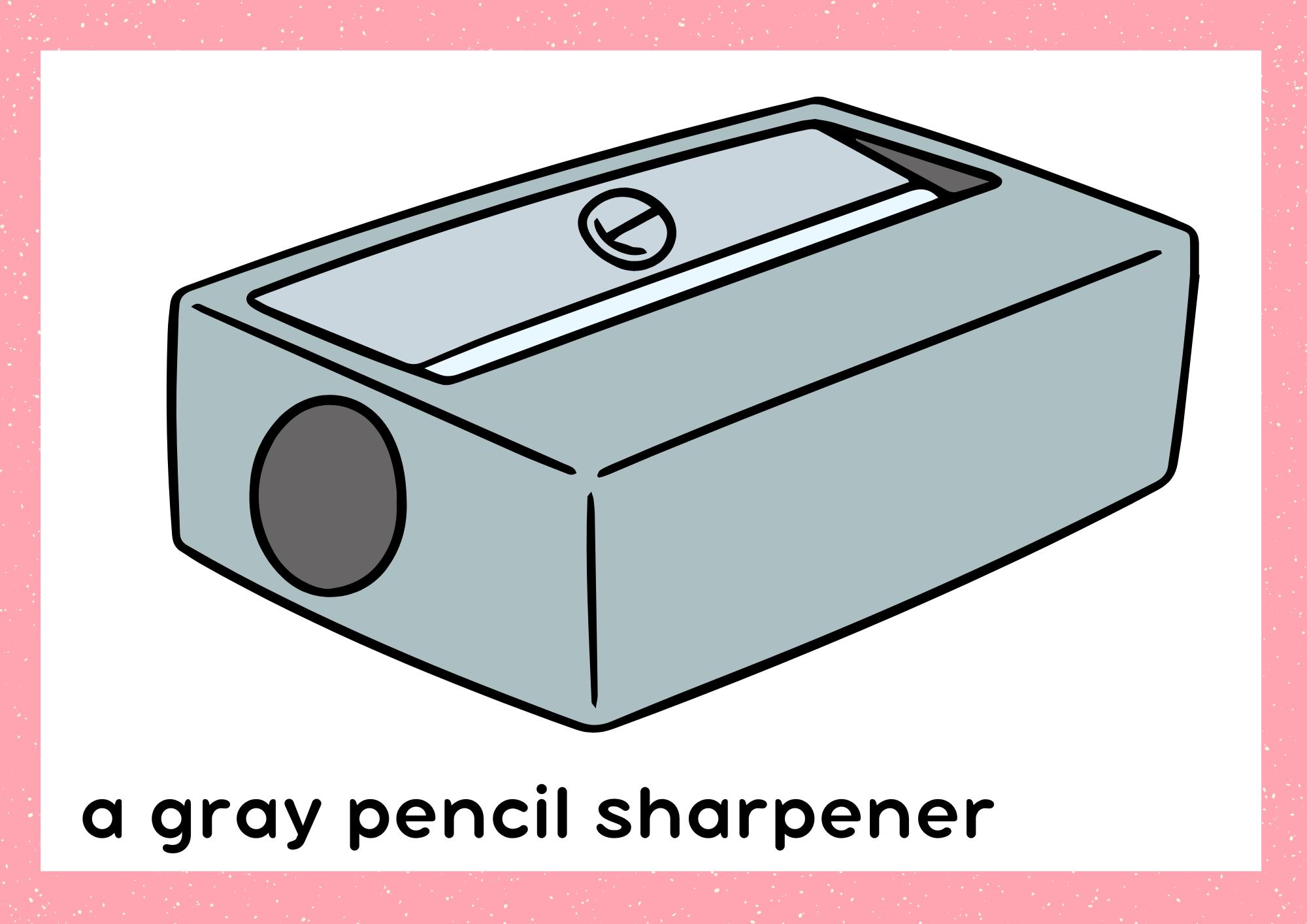 a gray pencil sharpener